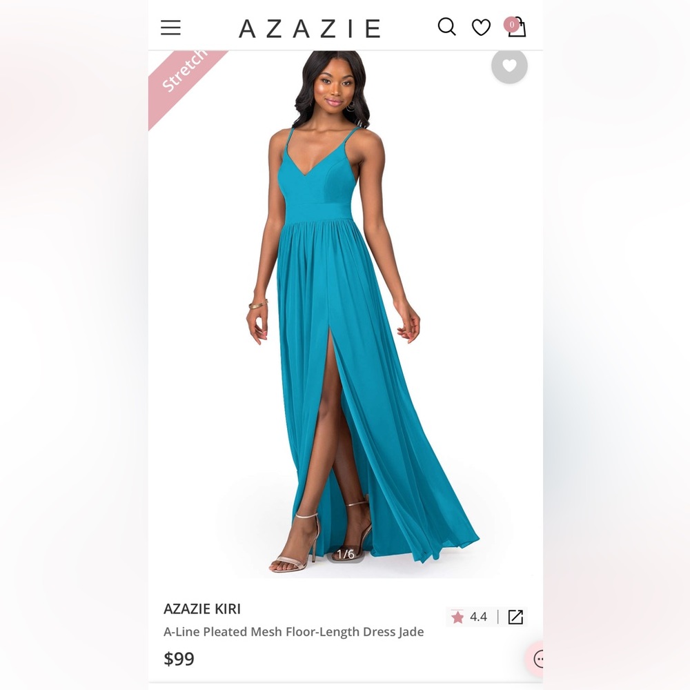 Azazie kiri , aurora teal, dress